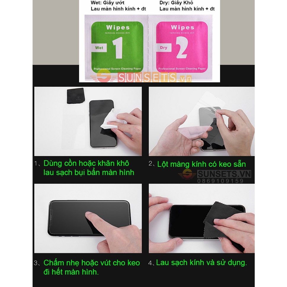 Kính cường lực iPhone 11/ X/ XS/ XR/ 12 Pro/ 13/ 14 Pro Max