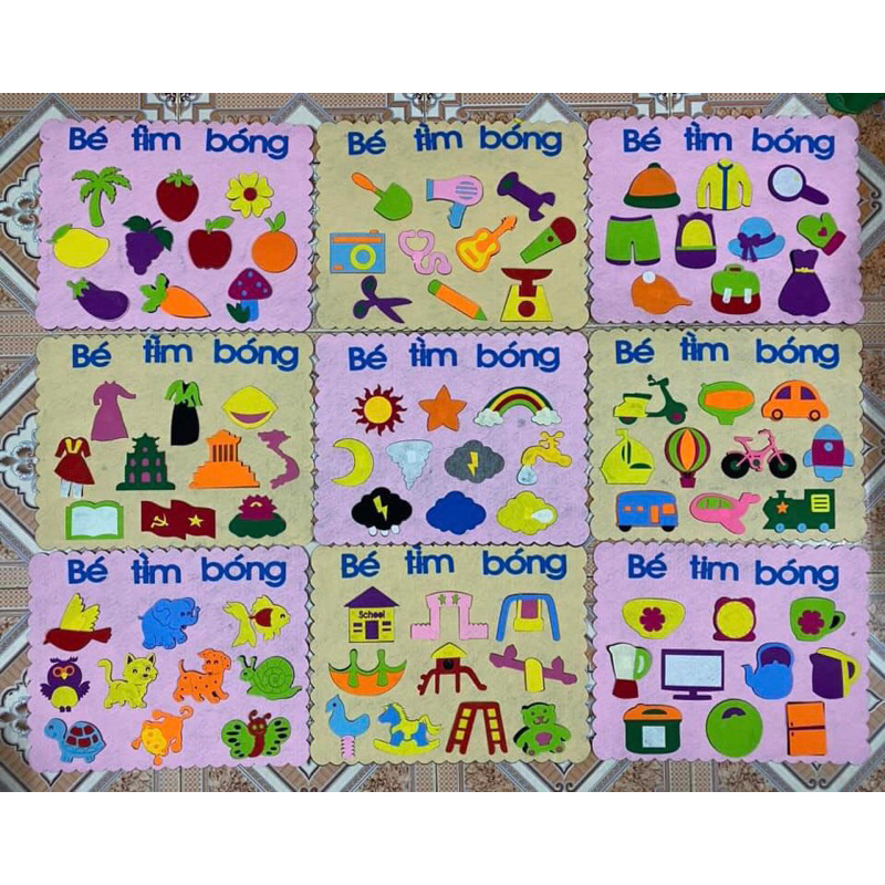 Bảng trò trơi bé tìm bóng