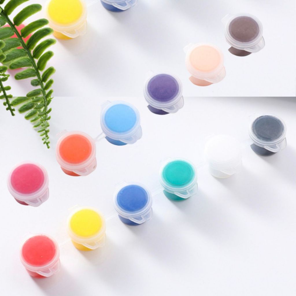 Đồ 1k set tô tượng mini  2 tượng + 1 màu + 1 cọ đầy đủ các kiểu dáng tiên cá, hoa lá, hoạt hình siêu đ