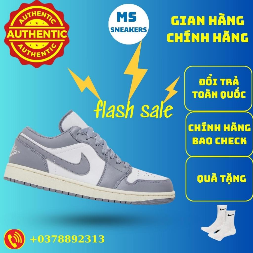 GIÀY NIke JORDAN 1 LOW GREY CHÍNH HÃNG THỂ THAO DÀNH CHO NAM NỮ. JORDAN1 LOW GREY REAL FULLBOX MSSNEAKERS