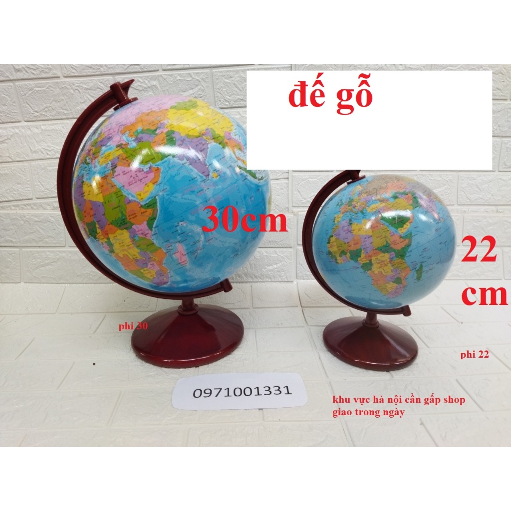 Mô hình quả cầu 22 phiên bản tiếng anh và tiếng việt