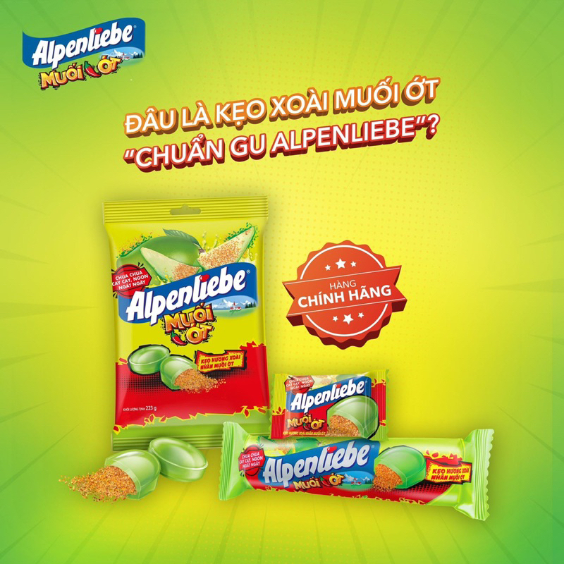 Kẹo Alpenliebe hương xoài nhân muối ớt túi 84g