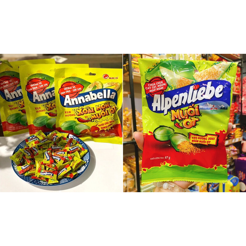 Kẹo Alpenliebe hương xoài nhân muối ớt túi 84g