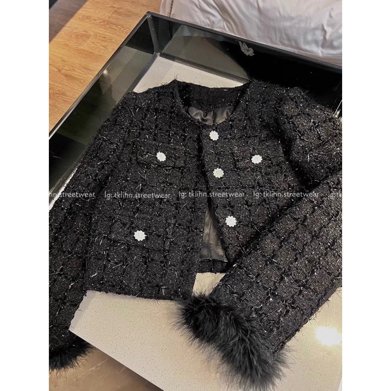 Áo khoác dạ tay lông chuẩn mẫu siêu hót luôn chuẩn chất dạ mẫu mặc T11