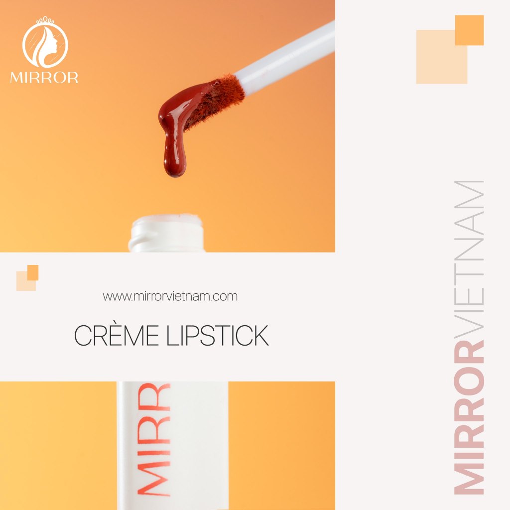Son kem lì MIRROR Crème Lipstick 2g  - Son môi chính hãng mềm mịn, không chì, nhiều dưỡng, lâu trôi-Valentine