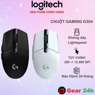 Chuột gaming không dây Logitech G304 Đen / Trắng - 6 nút lập trình ( không dây lightspeed )