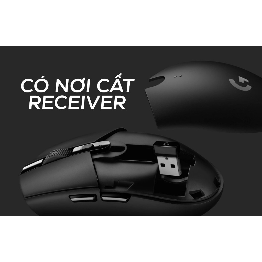 Chuột gaming không dây Logitech G304 Đen / Trắng - 6 nút lập trình