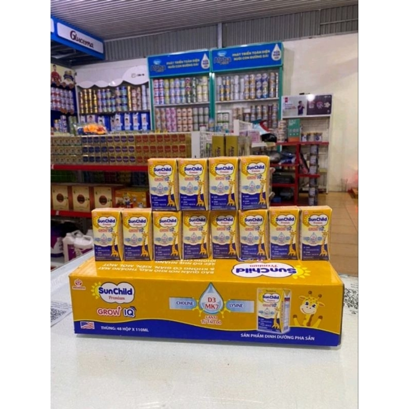 Sữa Pha Sẵn Sunchild Premium Grow IQ Thùng 48 hộp * 110ml