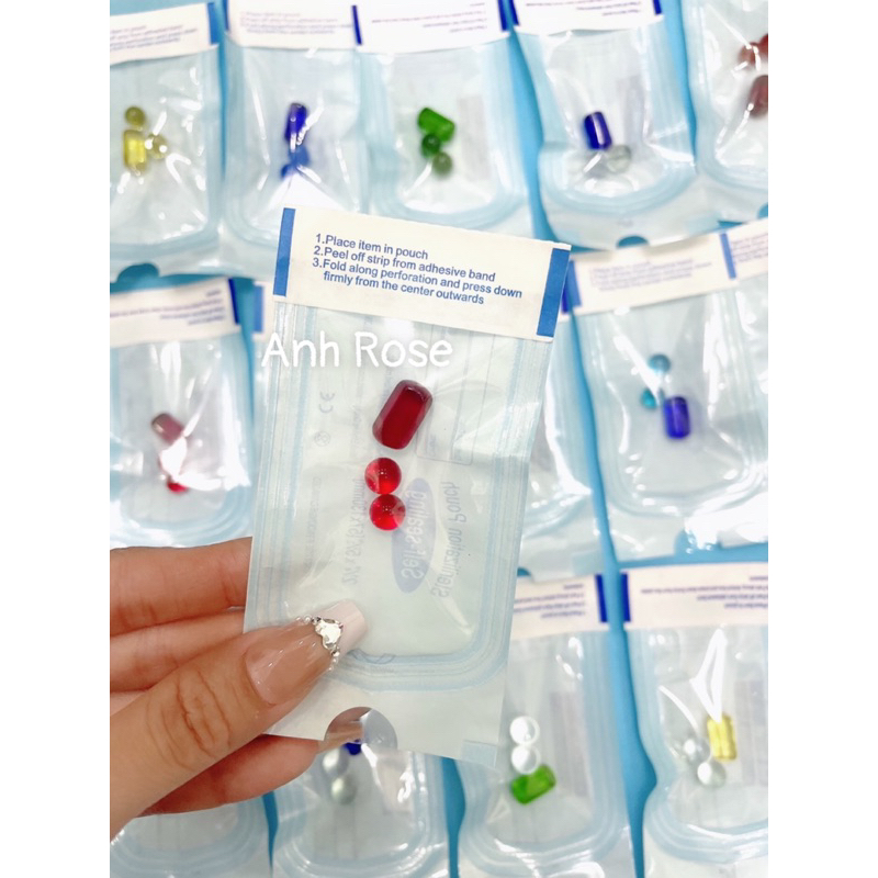 Bi Đá thuỷ tinh màu bộ 3v