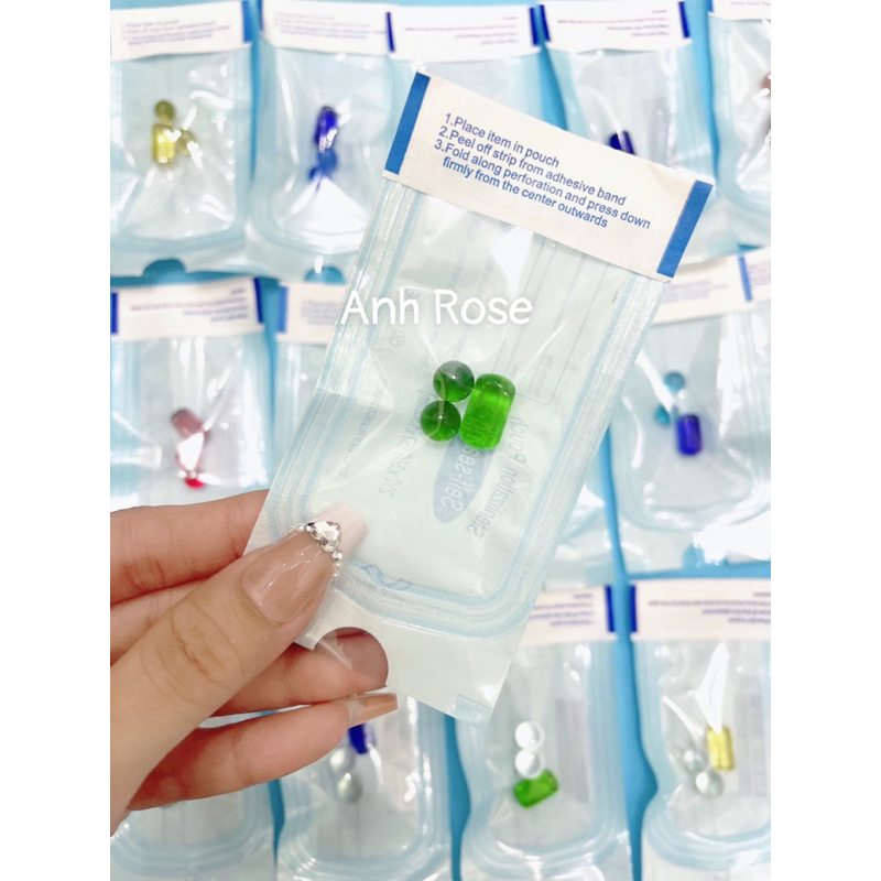 Bi Đá thuỷ tinh màu bộ 3v