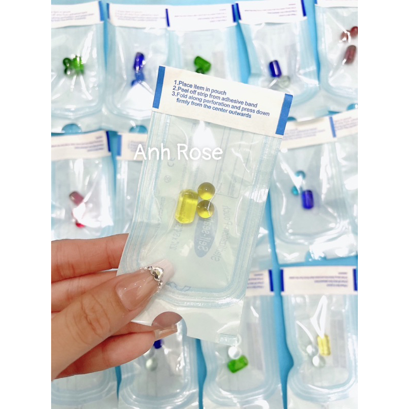 Bi Đá thuỷ tinh màu bộ 3v