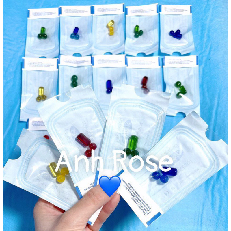 Bi Đá thuỷ tinh màu bộ 3v