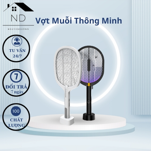 Vợt Muỗi Thông Minh Kiêm Đèn Bắt Muỗi Tự Động 2In1 Tiện Lợi (ND NguyengDuong Store)