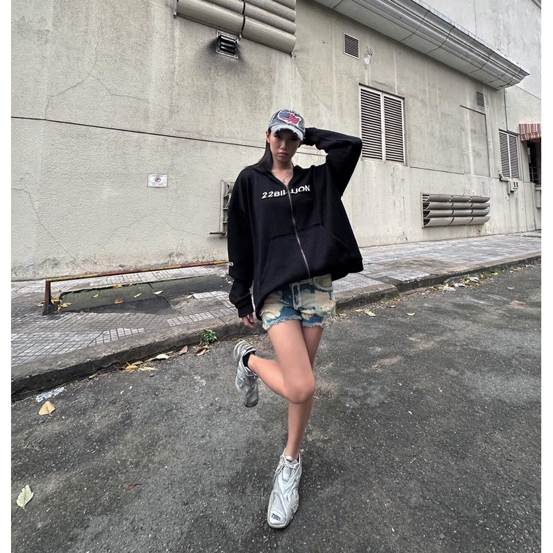 Áo đặc biệt Drg zip hoodie - black 22billion  UNISEX