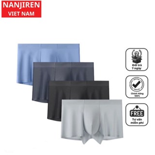 Quần Sịp Boxer Lụa Băng Cao Cấp Không Đường May Nanjiren Mềm Mại Thoáng Khí (Che tên sản phẩm)