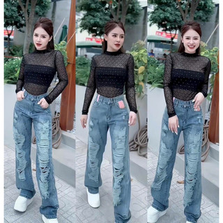 Áo lưới nhũ kèm quây