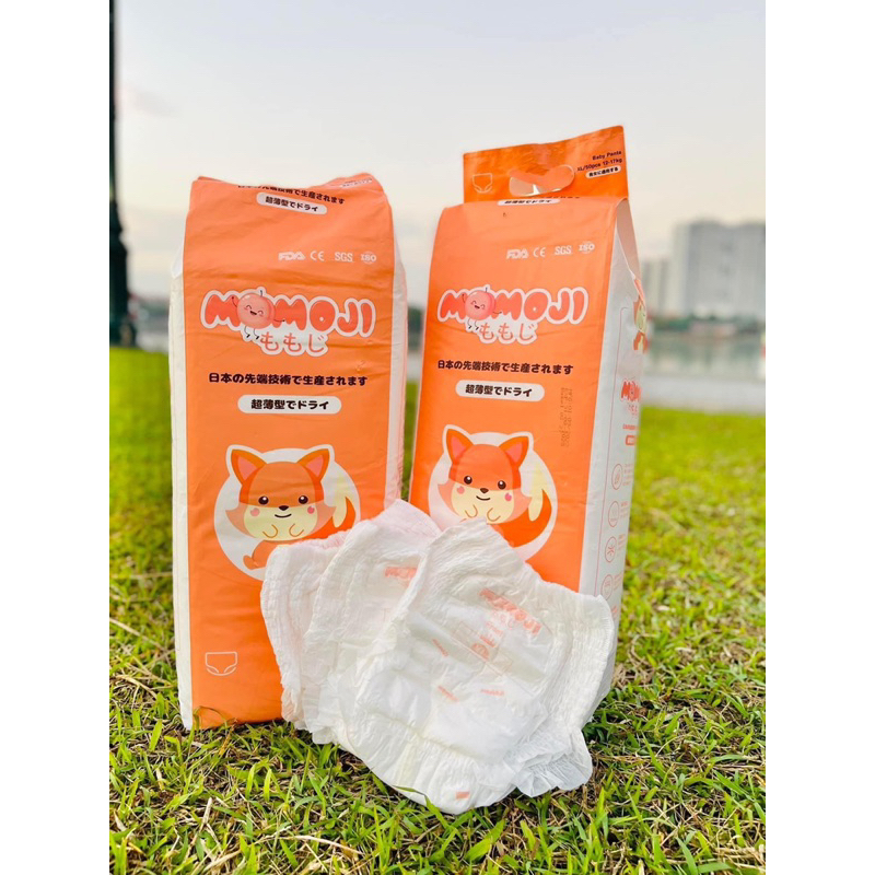 Combo 2 Tã quần/Dán Momoji Nhật Bản thoáng khí, thoát ẩm tốt giúp da bé khô thoáng