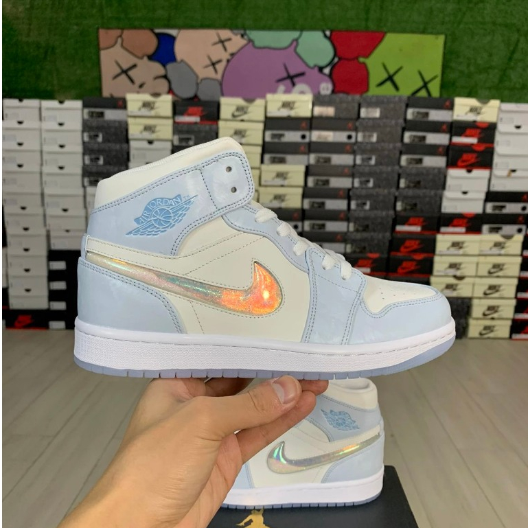 Giày Air Jordan 1 Mid " Glitter Swoosh "