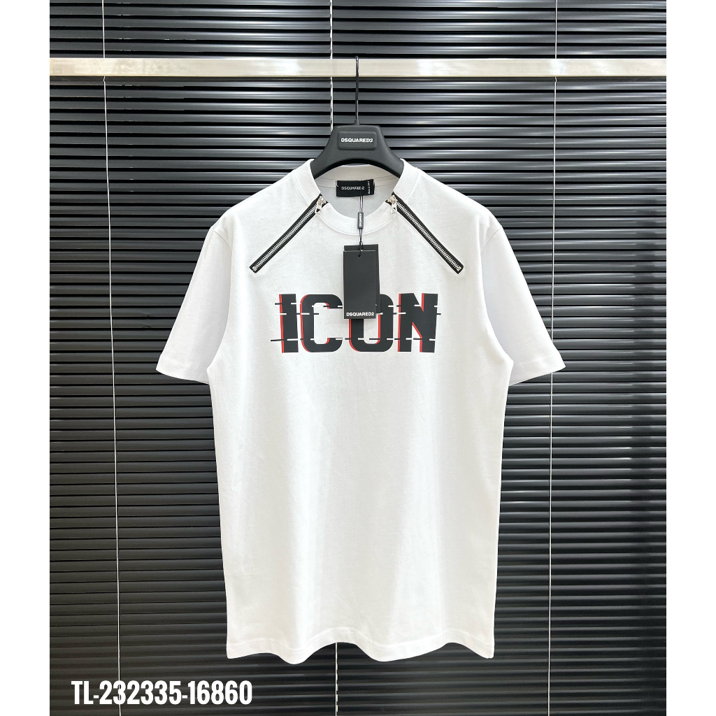 Áo Phông Nam Nữ Dsquared2 ICON Phối 2 Khoá Zip. Áo Thun Nam Nữ Unisex Form rông Hottrend 2023
