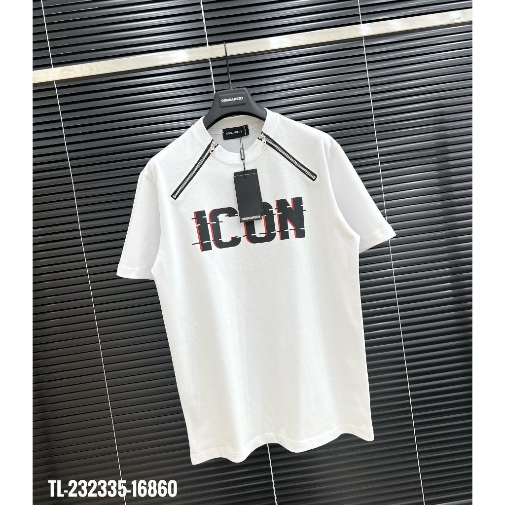 Áo Phông Nam Nữ Dsquared2 ICON Phối 2 Khoá Zip. Áo Thun Nam Nữ Unisex Form rông Hottrend 2023