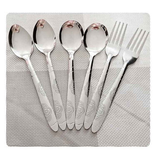 Thìa ,dĩa inox cán hoa cao cấp