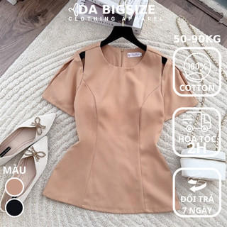 DA BIGSIZE - Áo Nữ Bigsize Kiểu Đi Chơi Sang Chảnh Thiết Kế Hở Vai Chất Liệu Cotton Mềm Mịn Dành Cho Người Mập 50-90kg