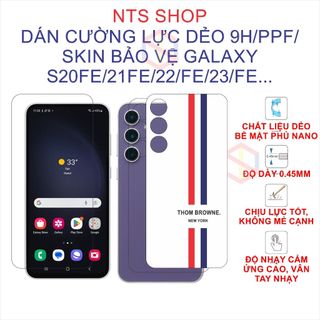 (GALAXY S20FE/ 21FE/ 22FE/ 23FE...) Dán cường lực dẻo 9H/PPF/SKIN bảo vệ điện thoại