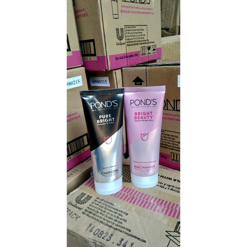 Sữa Rửa Mặt Pond's mới 3X sáng mướt với Niacinamide và Vitamin C 100g