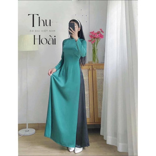 Set áo dài truyền thống, trơn, đủ màu,chất liệu lụa mũ cao cấp