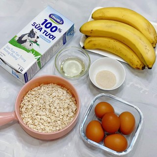 Set nguyên liệu làm bánh chuối yến mạch healthy