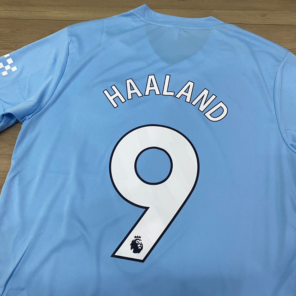Bộ quần áo bóng đá MAN CITY MC xanh sân nhà 2024 in tên Haaland số 9