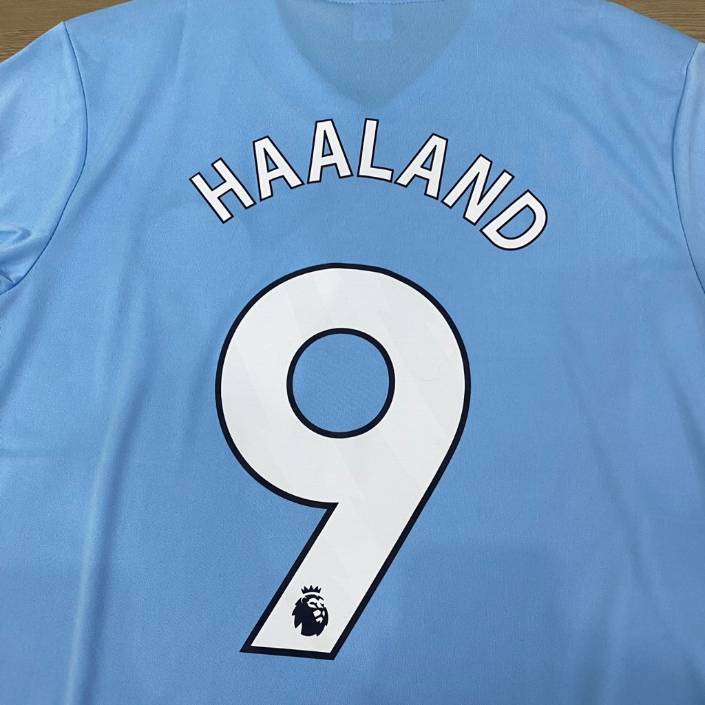 Bộ quần áo bóng đá MAN CITY MC xanh sân nhà 2024 in tên Haaland số 9