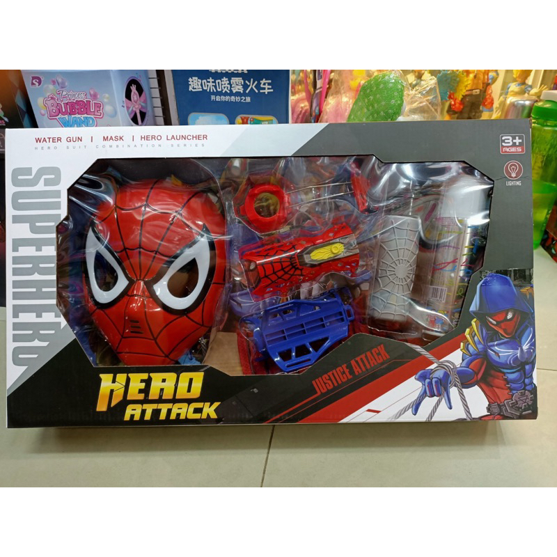 Đồ chơi mặt nạ và găng tay siêu nhân Spider man
