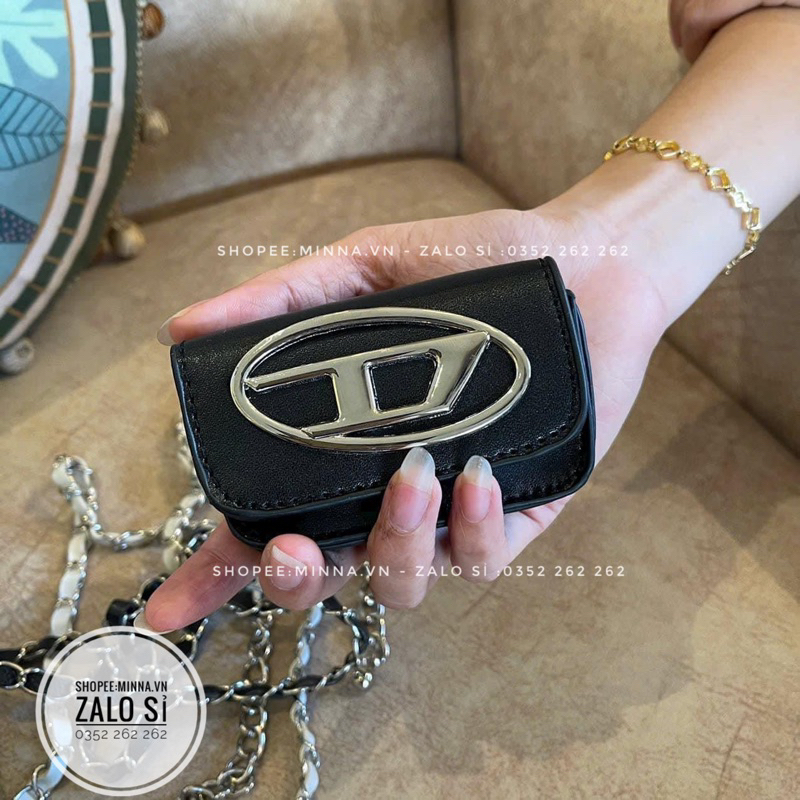 Túi mini đeo chéo mác D đeo bụng đeo hông bản 4 màu