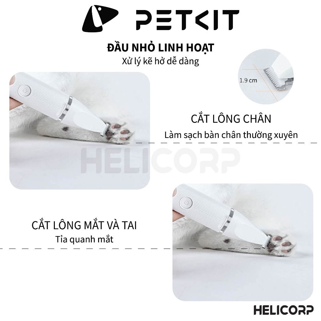 [Mua 2 giảm 4%] Tông Đơ Cắt Tỉa Cạo Lông Chó Mèo Petkit Pet Trimmer 2in1 Pro