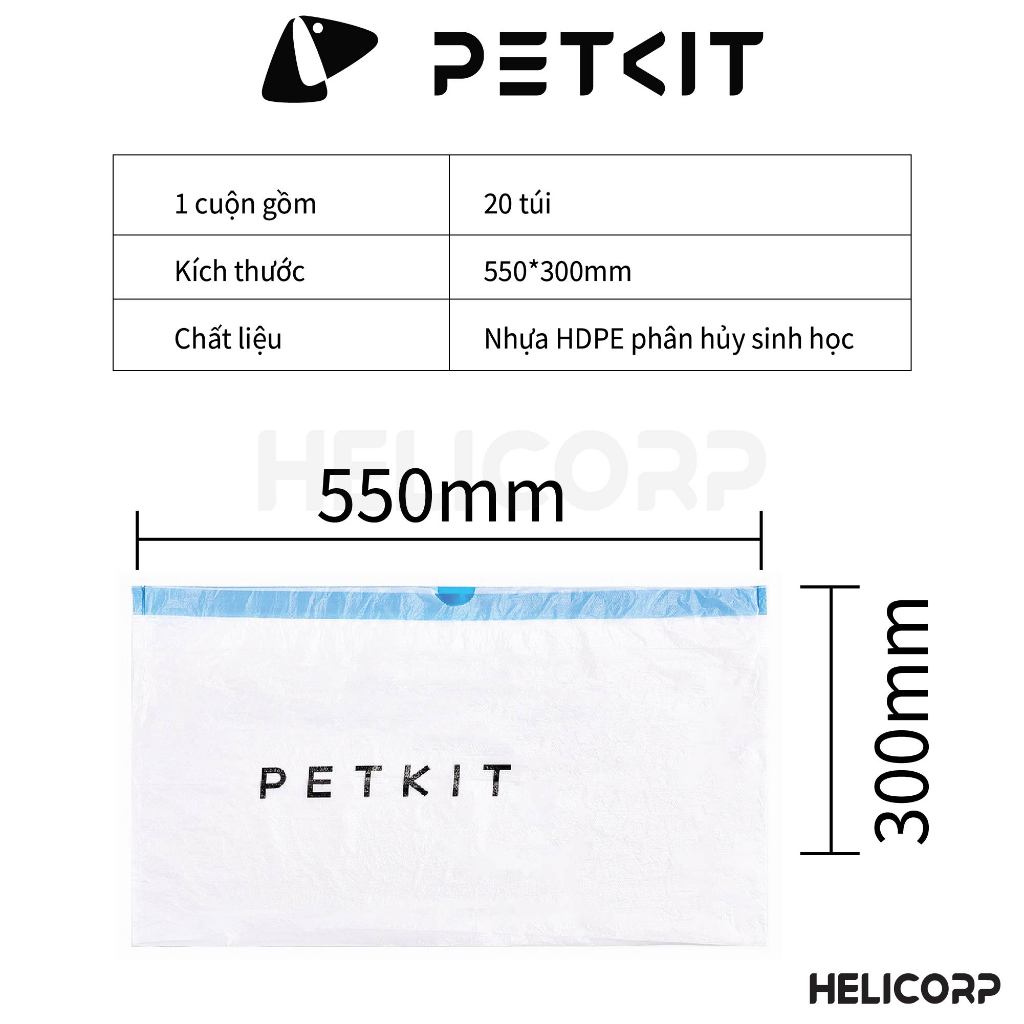 [Mua 4 giảm 7%] Túi Rác Petkit Dùng Cho Máy Vệ Sinh Tự Động Cho Mèo Petkit Pura X và Petkit Pura Max