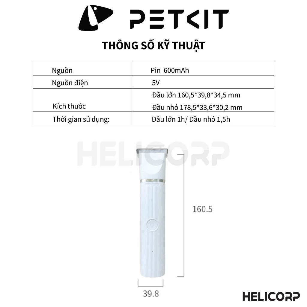 [Mua 2 giảm 4%] Tông Đơ Cắt Tỉa Cạo Lông Chó Mèo Petkit Pet Trimmer 2in1 Pro