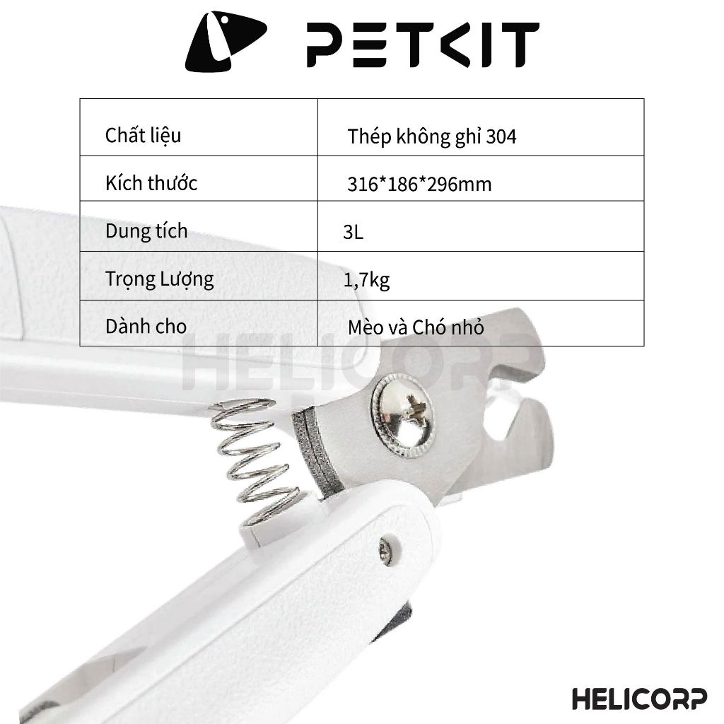 [Mua 2 giảm 4%] Kìm Bấm, Kéo Bấm Cắt Móng Cho Mèo Chó Petkit LED Pet Nail Clipper