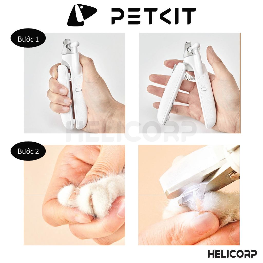 [Mua 2 giảm 4%] Kìm Bấm, Kéo Bấm Cắt Móng Cho Mèo Chó Petkit LED Pet Nail Clipper