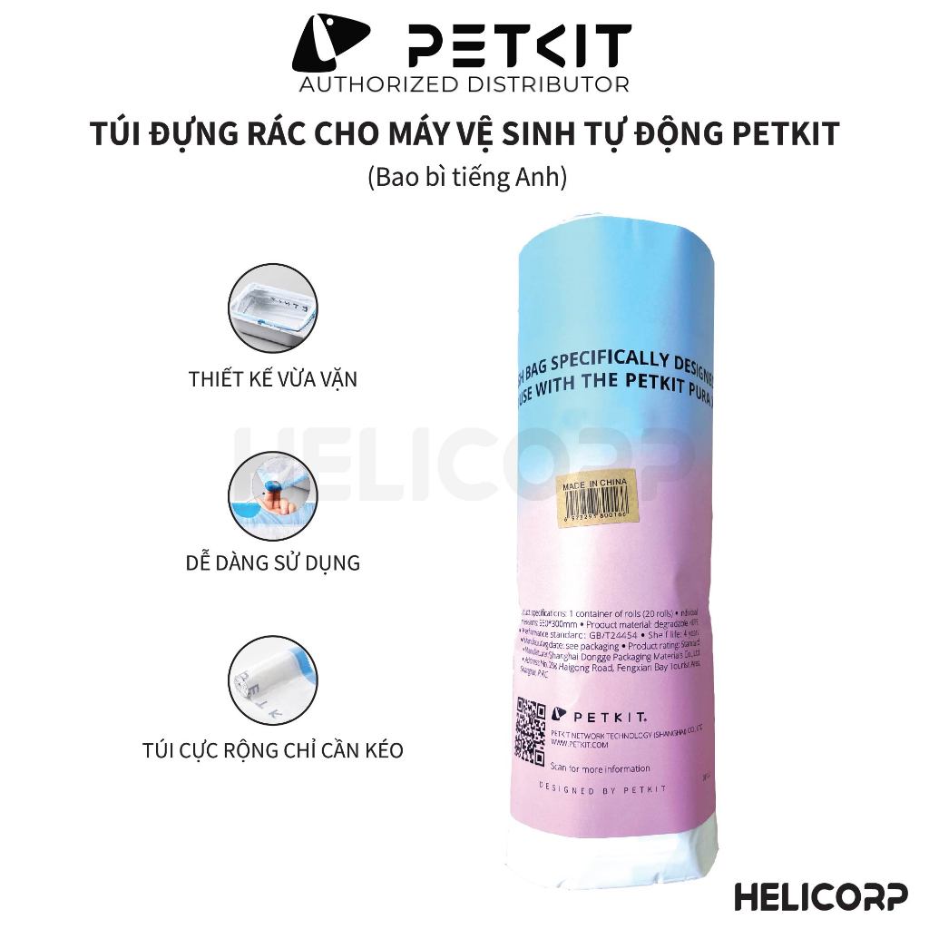 [Mua 4 giảm 7%] Túi Rác Petkit Dùng Cho Máy Vệ Sinh Tự Động Cho Mèo Petkit Pura X và Petkit Pura Max