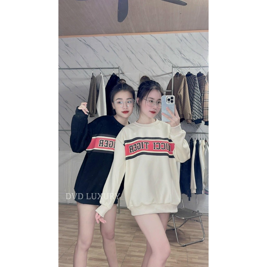 Áo Nỉ Sweater Nam Nữ Họa Tiết Chữ Đỏ Áo sweater In Chất Nỉ Bông Unisex Basic Ulzzang Hàn Quốc