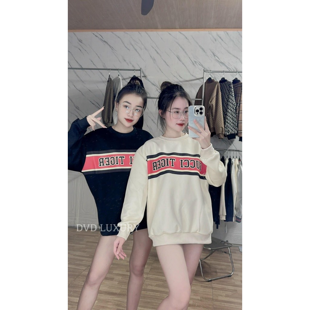 Áo Nỉ Sweater Nam Nữ Họa Tiết Chữ Đỏ Áo sweater In Chất Nỉ Bông Unisex Basic Ulzzang Hàn Quốc