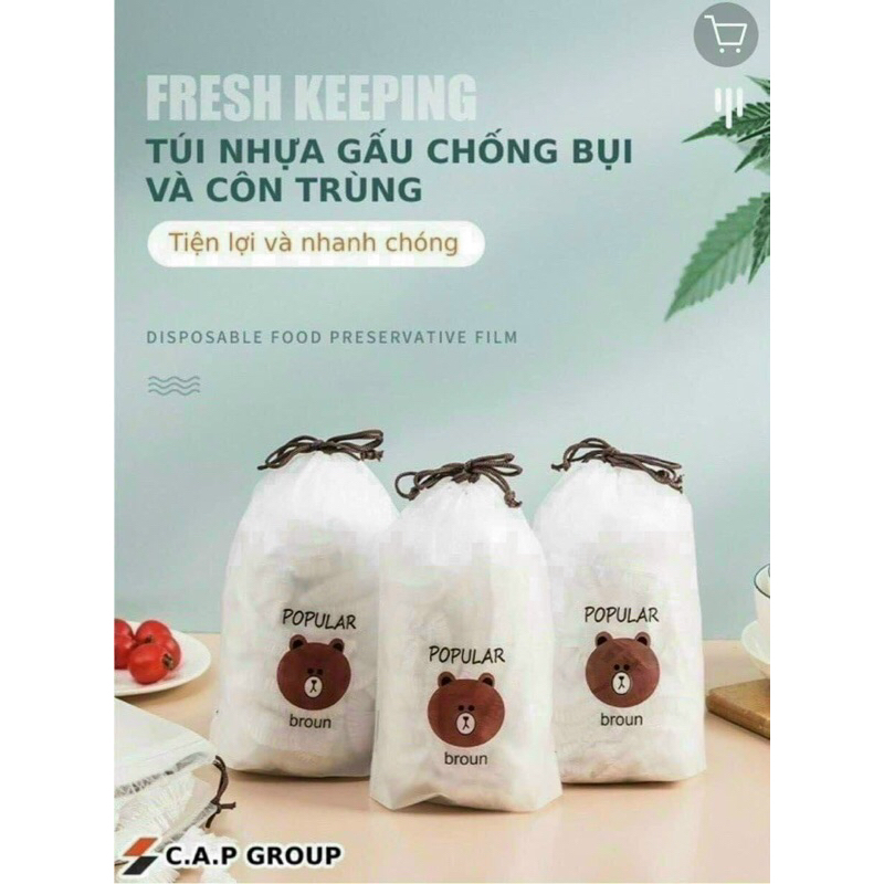 Túi bọc thực phẩm, thức ăn 100 cái