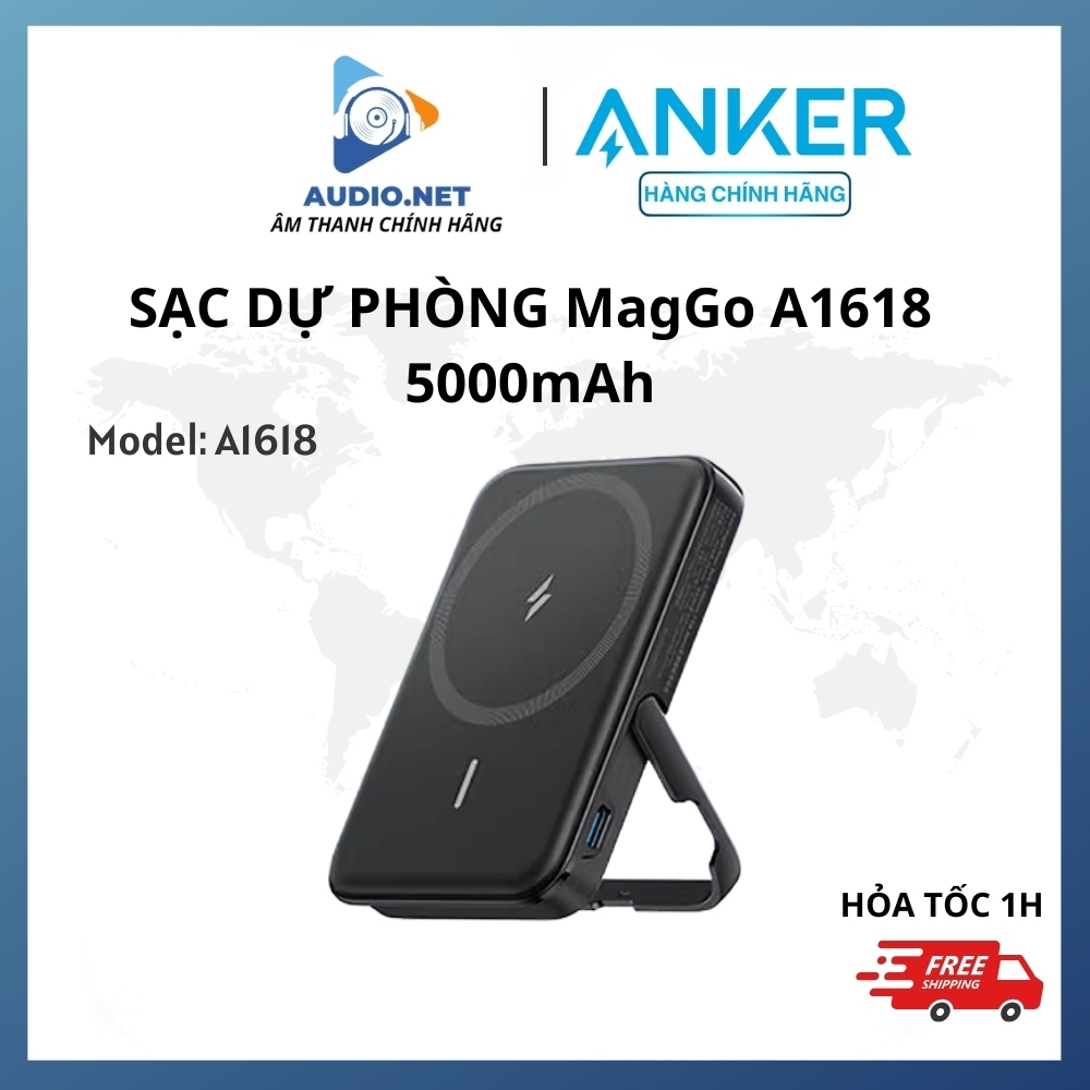 (6)Pin Sạc Dự Phòng không dây Anker 1618 12W 5000mAh - Bảo hành 12 tháng