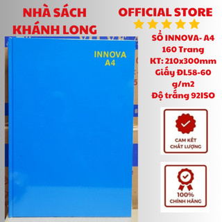 SỔ BÌA CỨNG INNOVA - A4  160 TRANG( Bằng Đầu - Thừa Đầu)