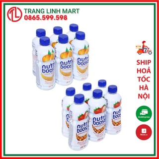 Combo 6 chai nước uống sữa trái cây hương cam dâu Nutri Boost chai 297ml