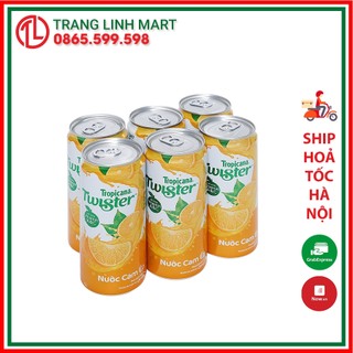Combo 6 lon nước ép Twister Tropicana 320ml