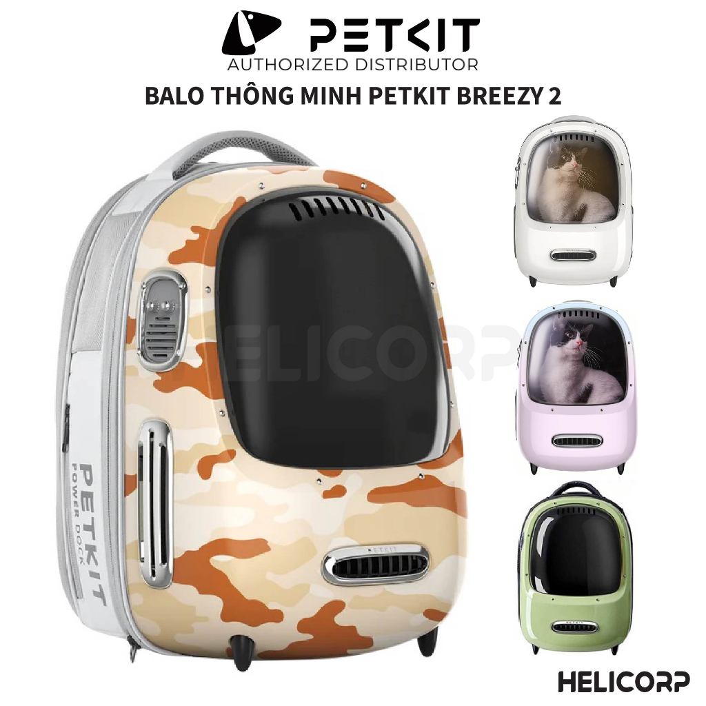 Balo Phi Hành Gia Cho Mèo Petkit Breezy Dome 2 new 2024 - HeLiCorp