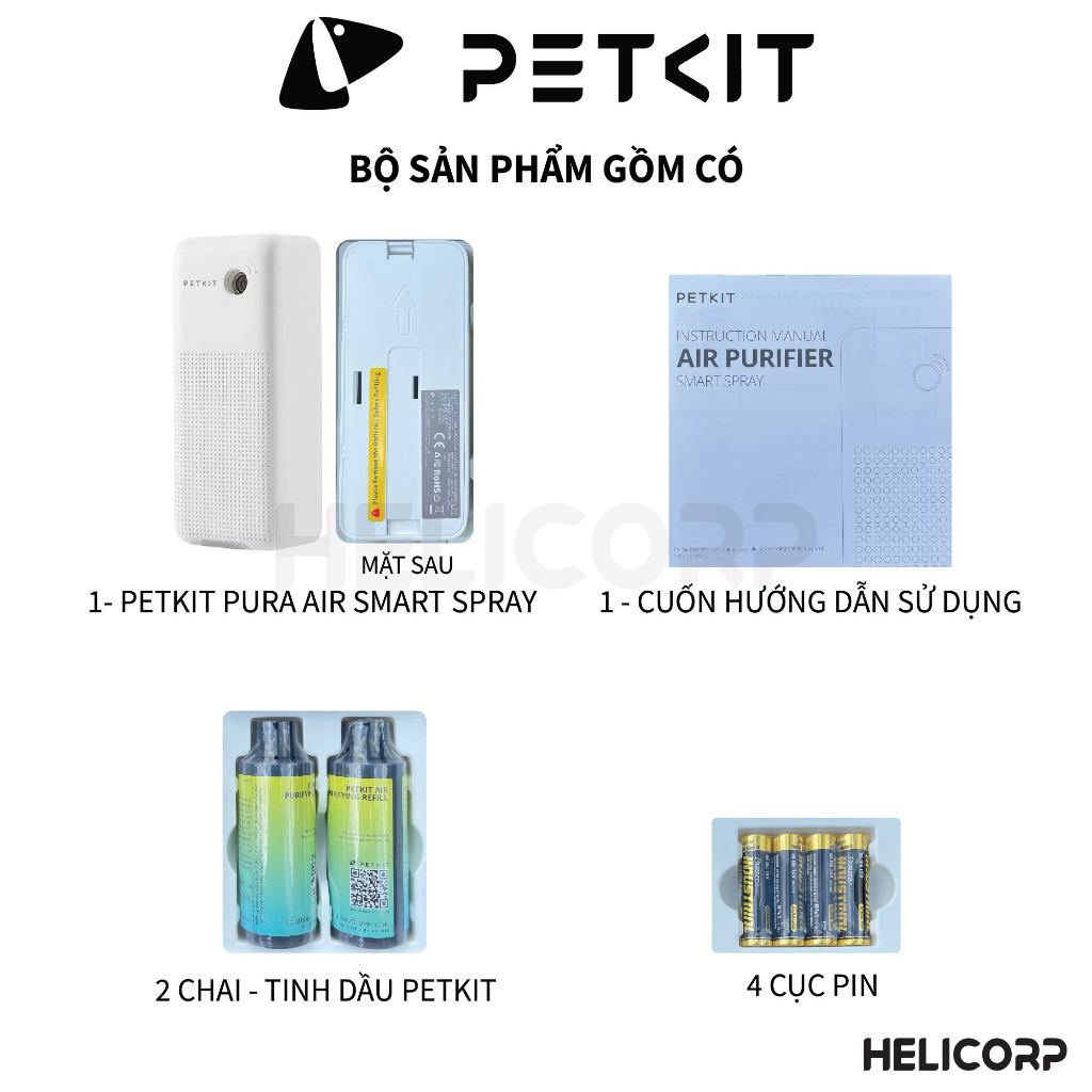 Máy Khử Mùi Vệ Sinh Cho Mèo PETKIT PURA AIR SMART SPRAY dùng cho Petkit Pura Max