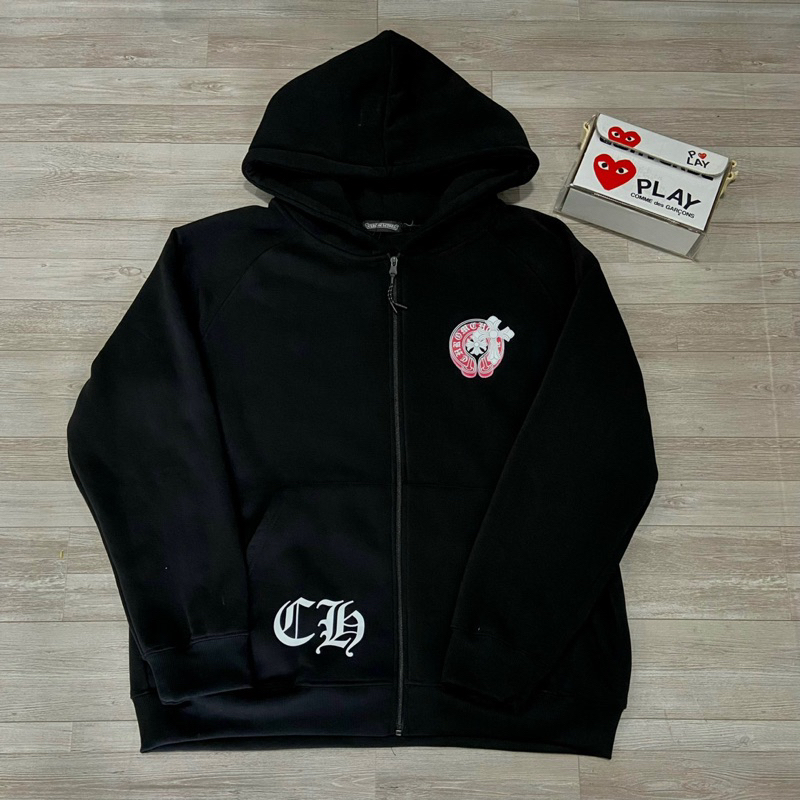 Hoodie Zip Chrome Heart Nỉ Bông Dày Dặn Đủ Tag